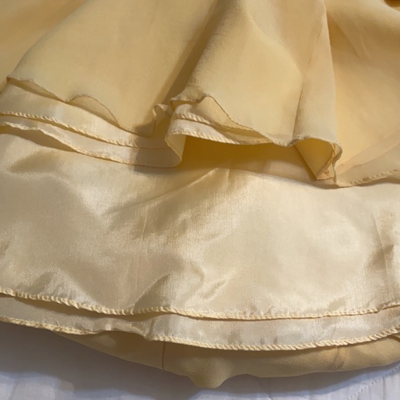 Flirty yellow Nadine cocktail dress fully beaded bodice with 3 spaghetti straps - Picture 13 of 14